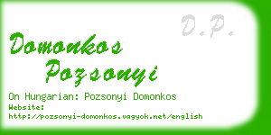domonkos pozsonyi business card